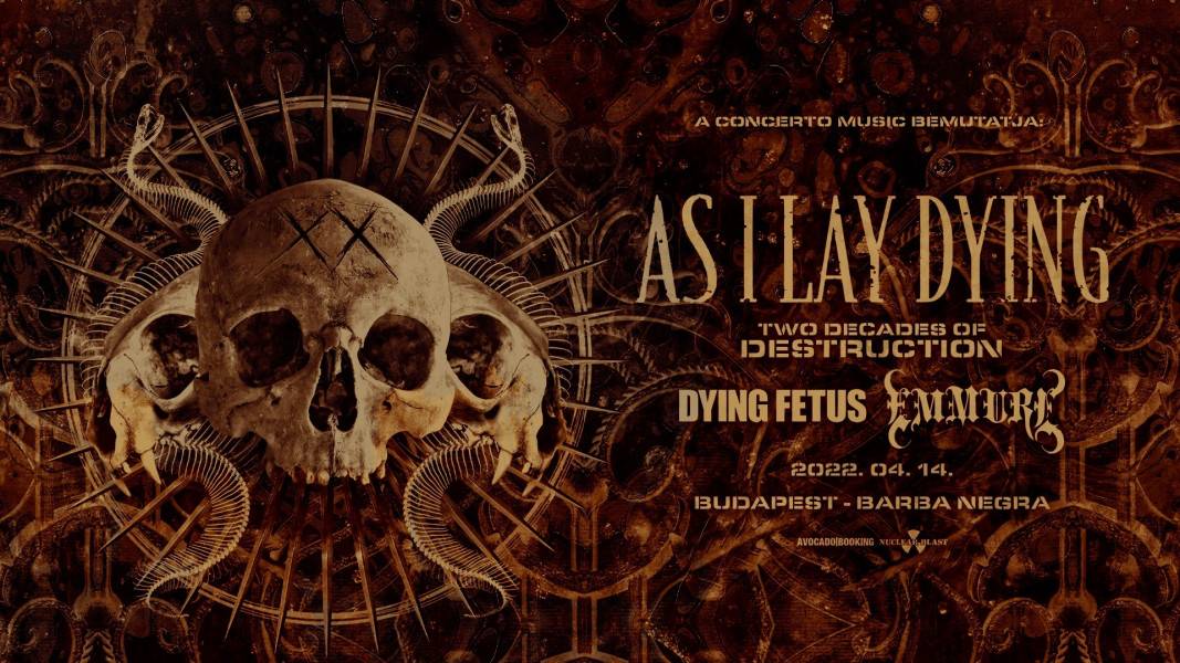 As I Lay Dying 2022 Budapest