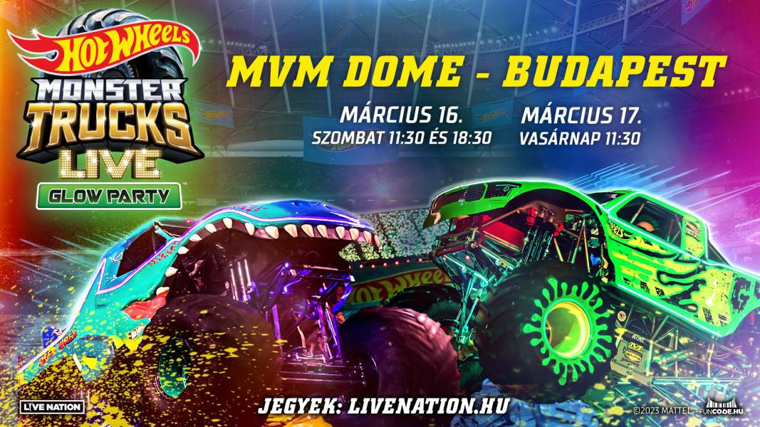 Hot Wheels Monster Trucks Live Glow Party 2024, Budapest [3 előadás