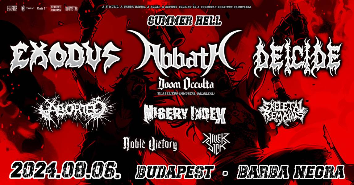 Summer Hell 2024 - Exodus, Abbath, Deicide, Misery Index, Skeletal Remains, ...