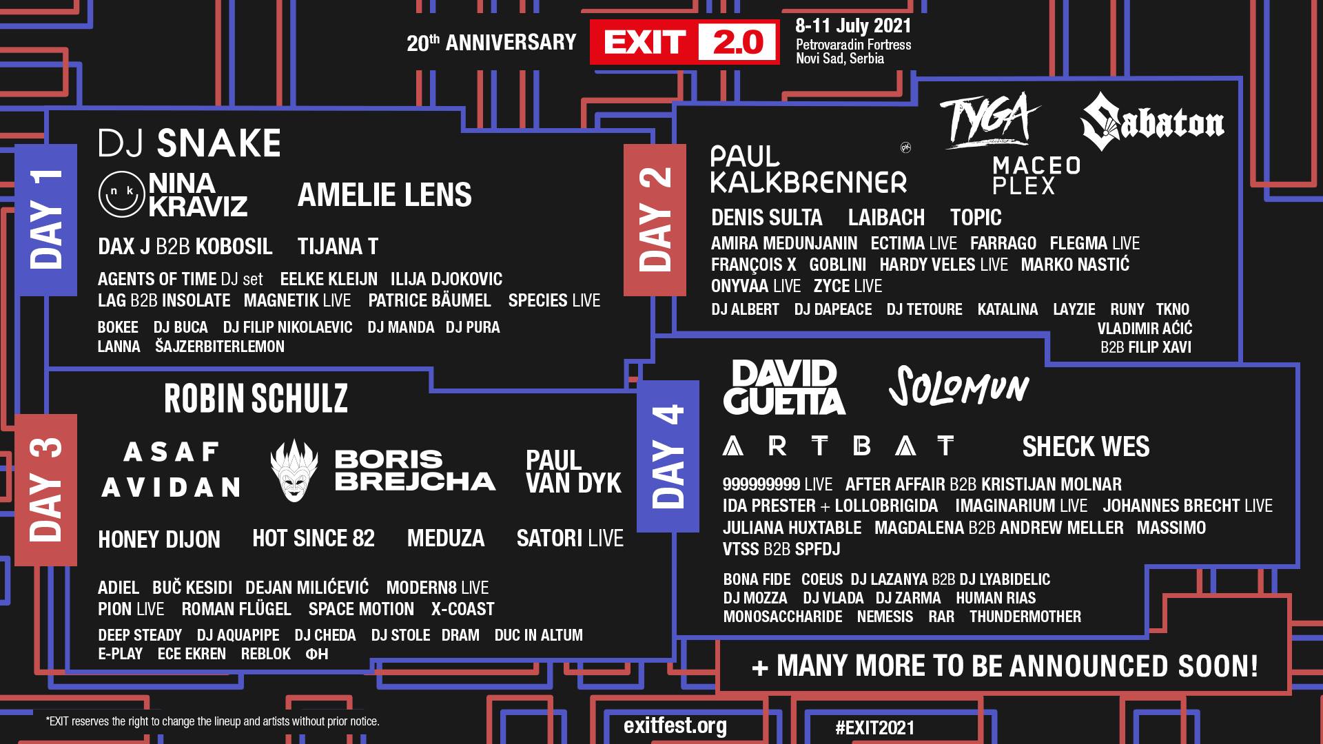 EXIT Festival 2021 line-up