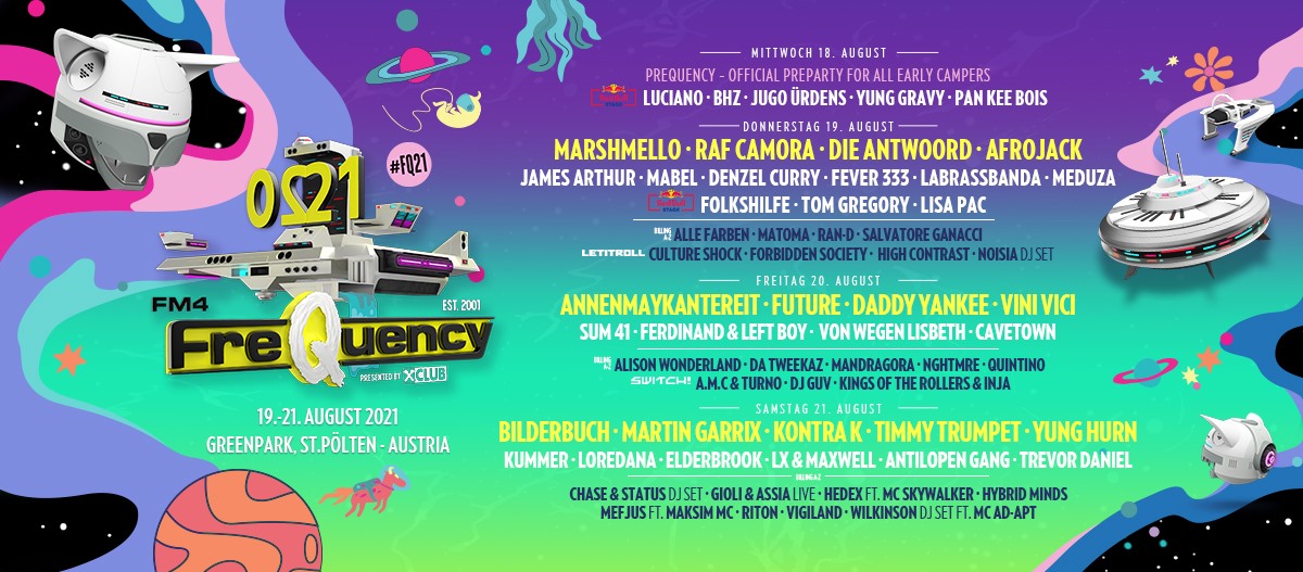 Frequency Festival 2021 napi bontás