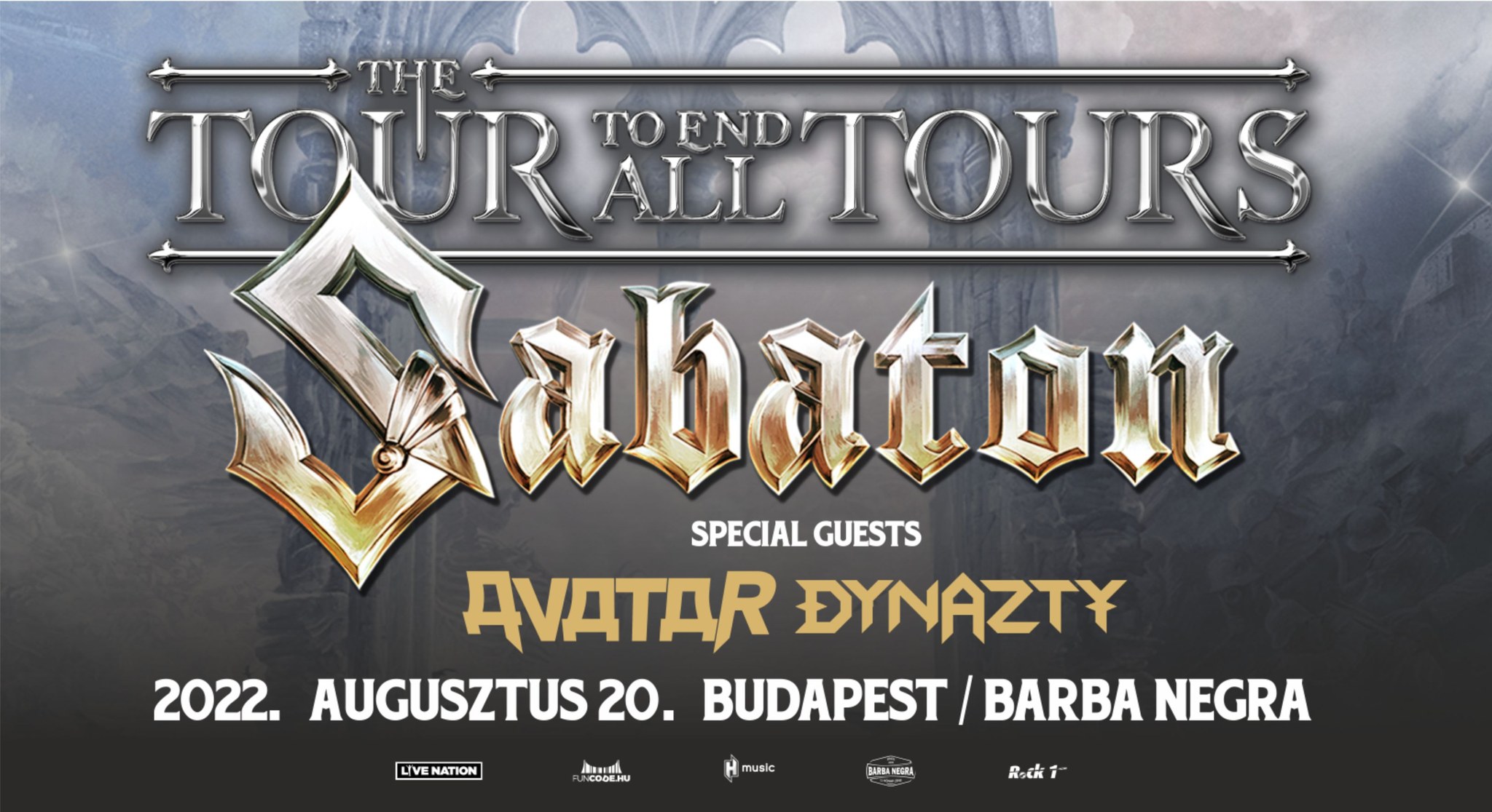 Sabaton koncert 2022 - teljes line-up